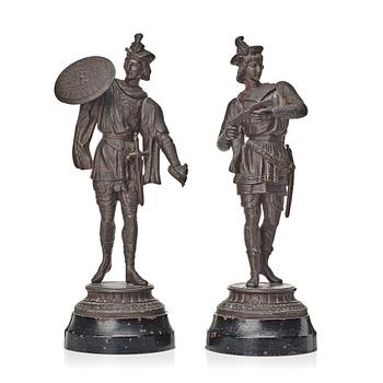 12. A pair of table figures, late 19th century.