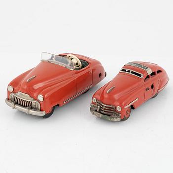 A set of eight toy cars, mostly Schuco, 20th century.