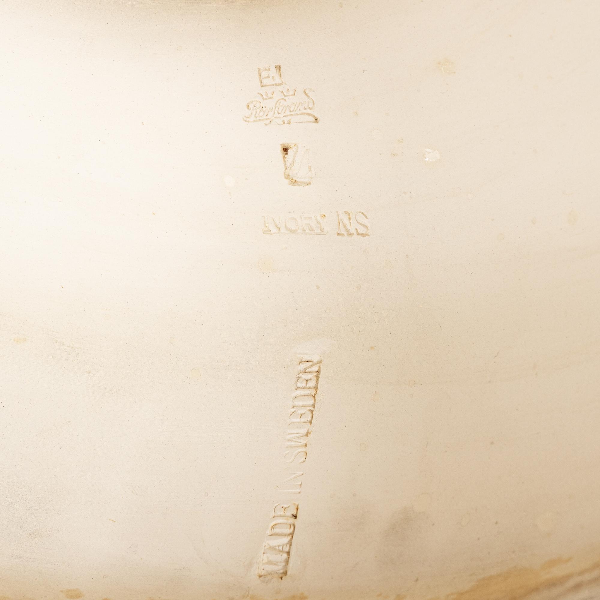 Pot on pedestal, Jugend, Rörstrand, early 20th century.