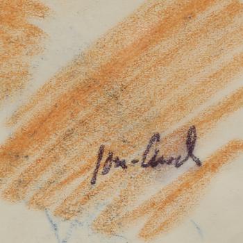JOHN JON-AND, pastell, sign och dat 23-1-22.