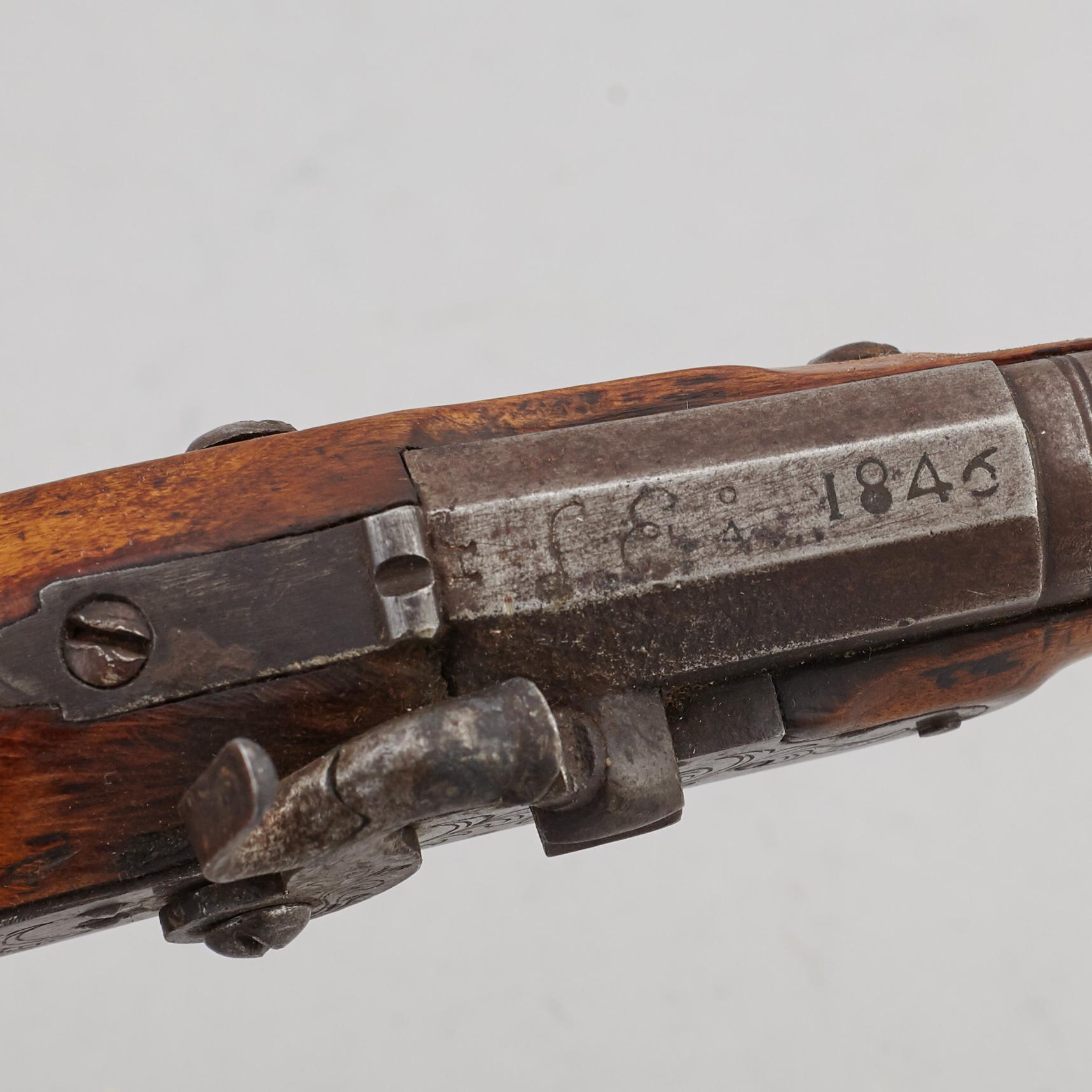 SLAGLÅSPISTOLER, 3 st, 1800-tal.