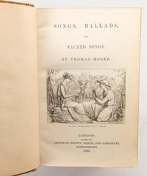 Thomas Morre, Songs, Ballads and Sacred Songs. Longman, Brown, Green and Longmans, London, 1849.