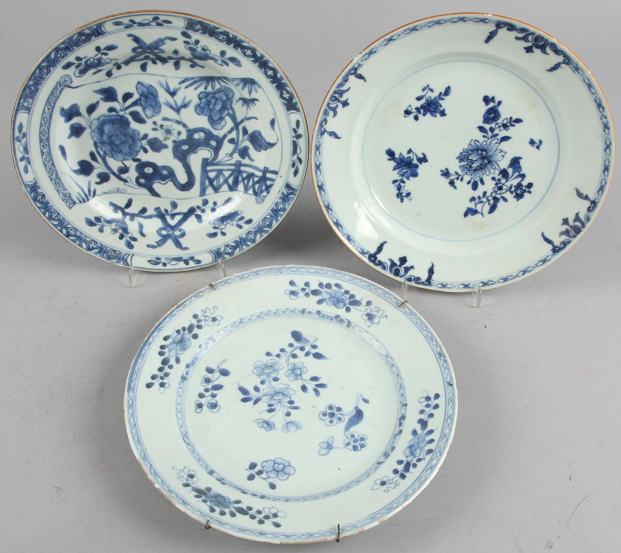 TALLRIKAR, 6 st, porslin, Kina, 1700-tal.