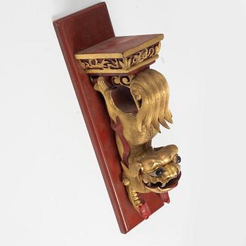 A Chinese decorative wooden console, 20th  entury.