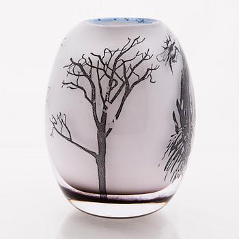 ELLA VARVIO, vas/ glasskulptur, signerad Ella Varvio 2017.