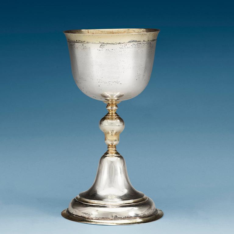 A German parcel-gilt cup, marks of Johan Friedrich Hartung, Königsberg 1767.