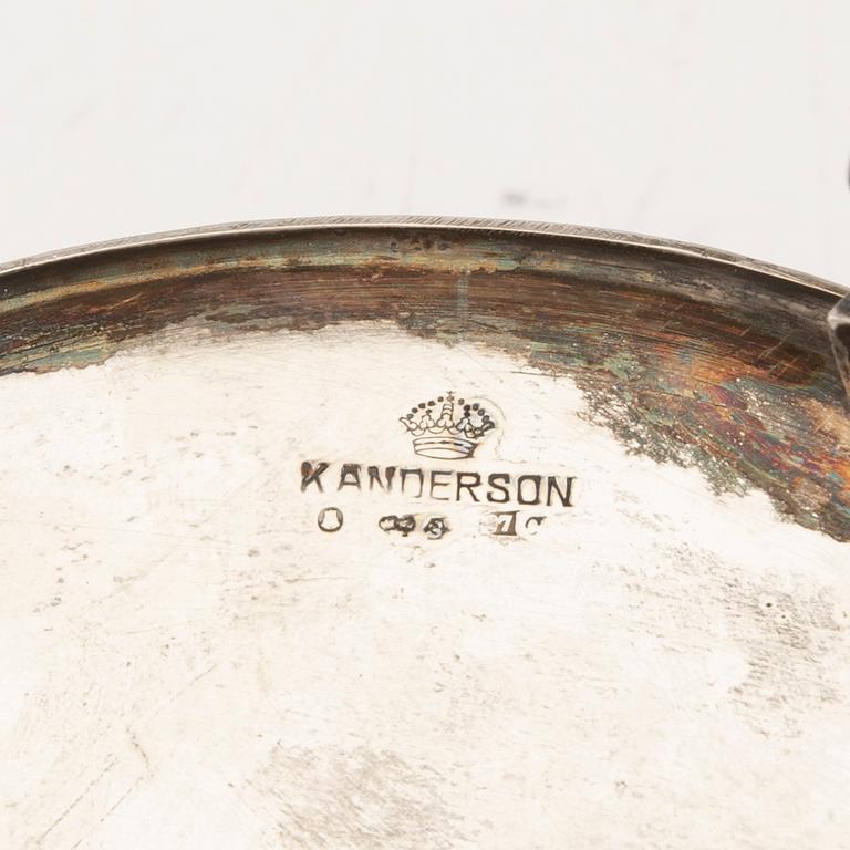 A Swedish 20th century silver bowl on stand mark of K Andersson Stockholm 1950s weight 470 grams.