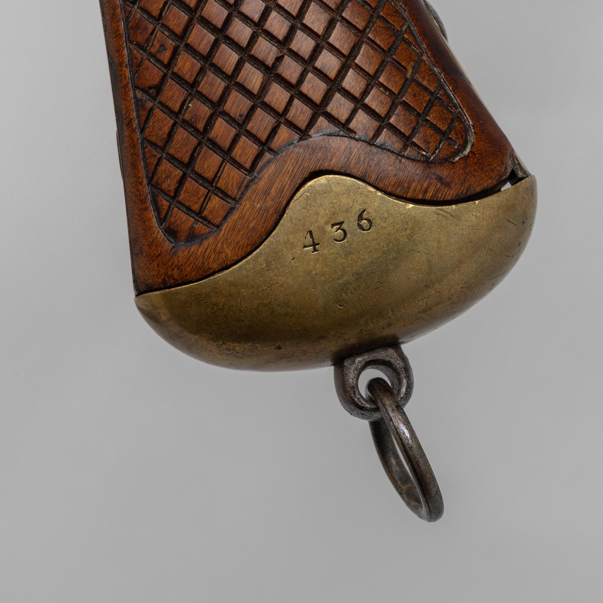 A Swedish smooth bored cavalry percussion pistol 1850 pattern.