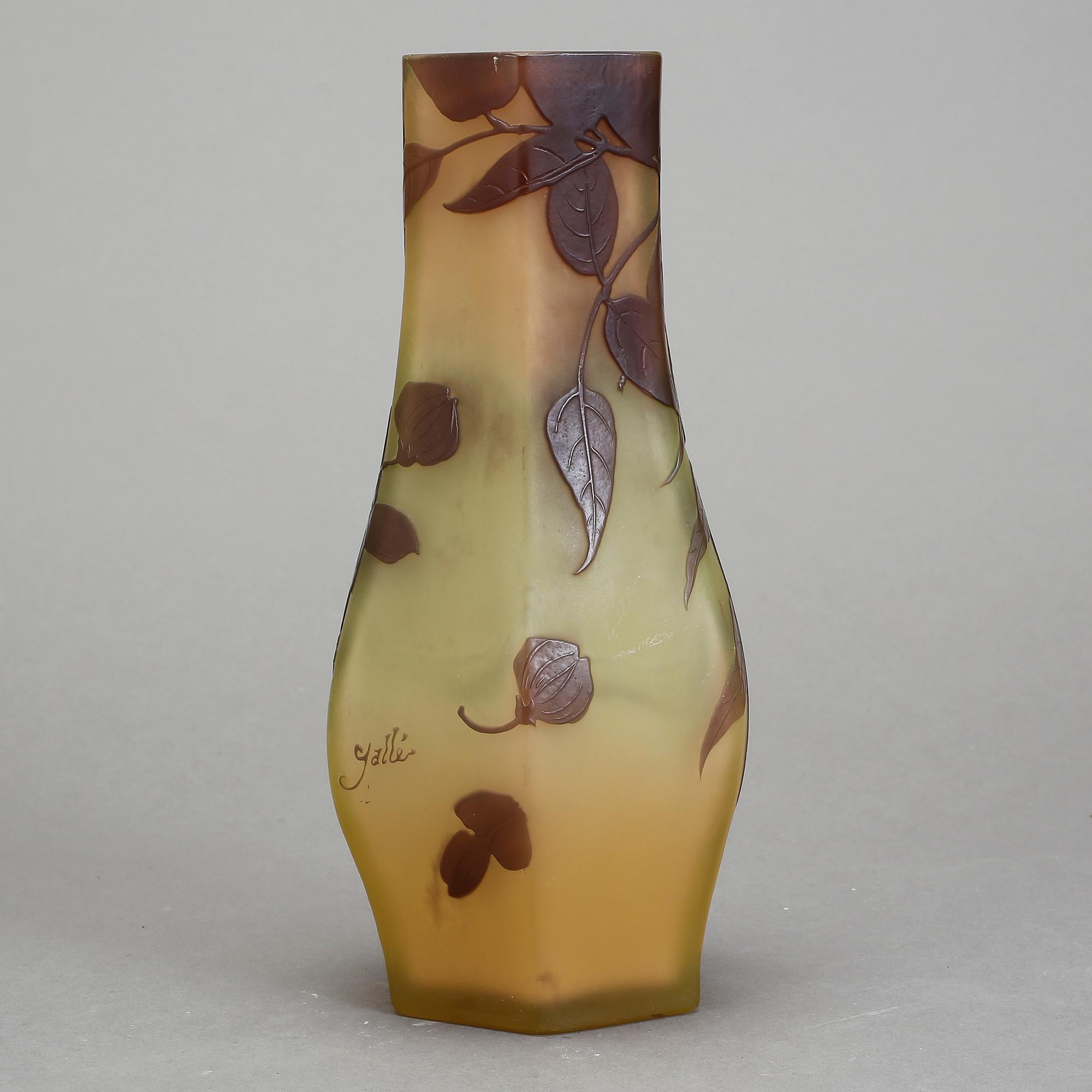 VAS, glas, Emile Gallé, Nancy, Frankrike, Jugend.