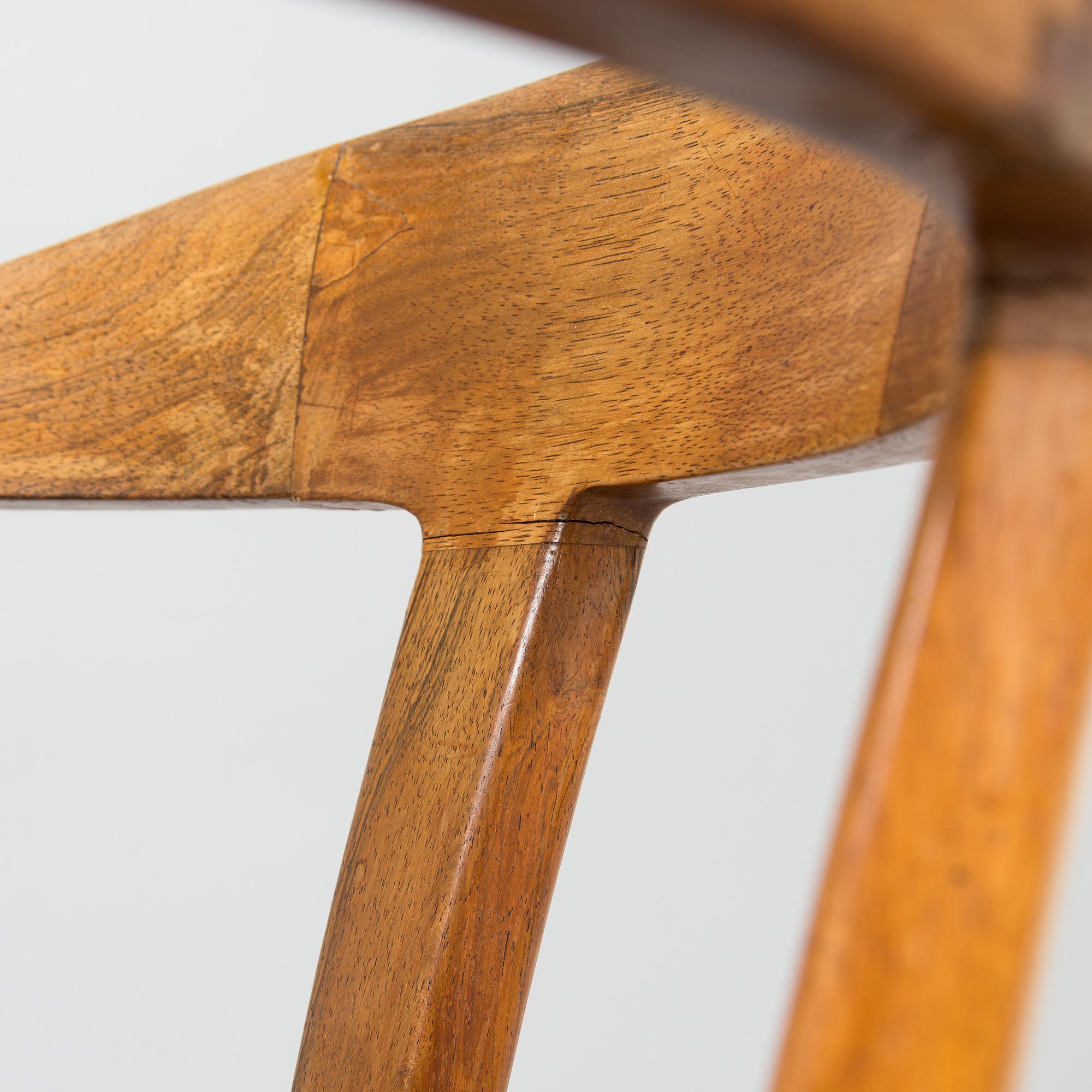 Ole Wanscher, A rosewood armchair, model J2883, cabinetmaker AJ Iversen, Denmark 1960s.