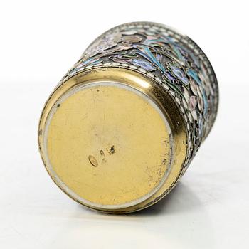 Bägare, silver och emalj, Moskva, Ryssland, tidigt 1900-tal.