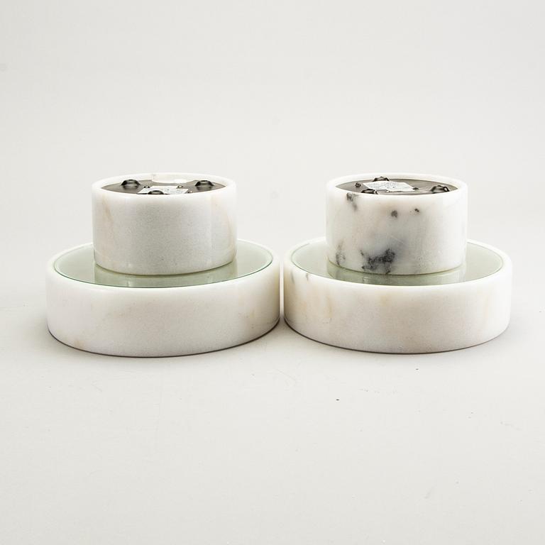 A pair of Tom Dixon wall/ceiling lamps 'Stone wall'.