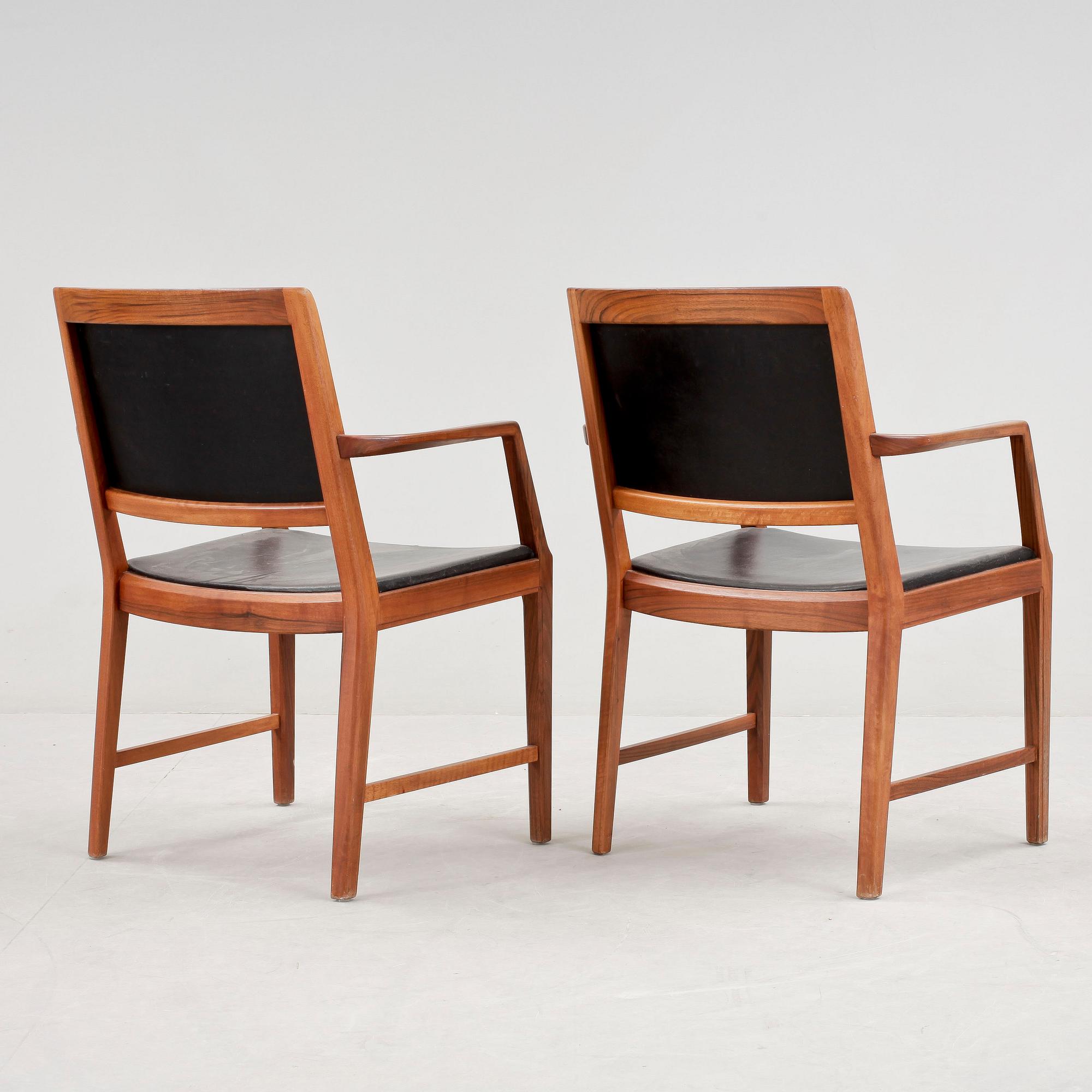 KARMSTOLAR, ett par, Bertil Fridhagen, Bodafors, 1960-tal.