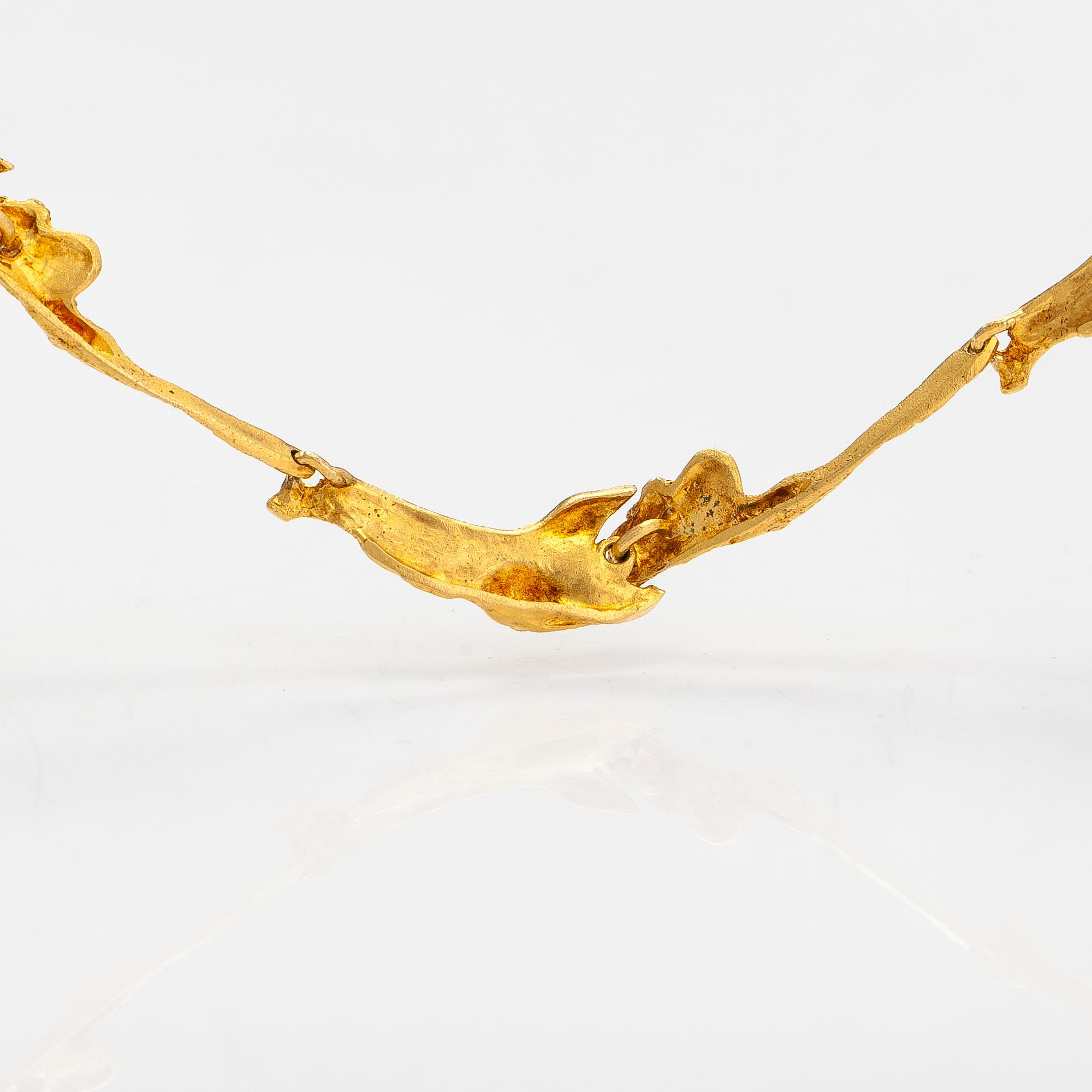 Björn Weckström, Halsband "Mariehand", 14K guld. Lapponia 1969.