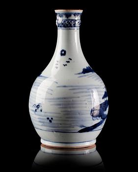 FLASKA, porslin, Qing dynastin, Kina, 1800-tal.