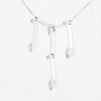 Necklace 18K white gold with brilliant-cut diamonds, Alfieri & St. John, Italy.