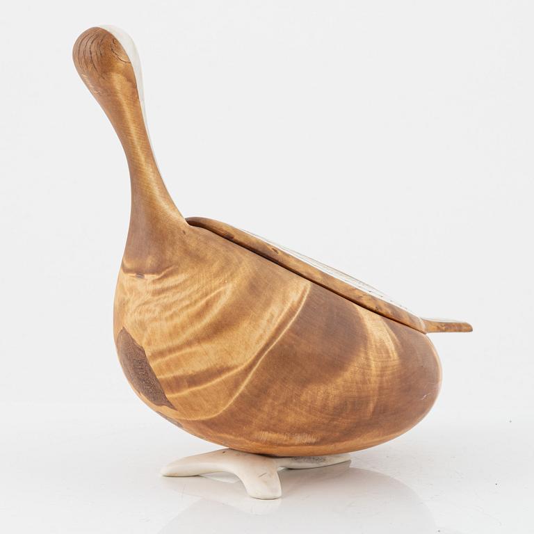 Lars Levi Sunna, a birch salt cellar, signed.