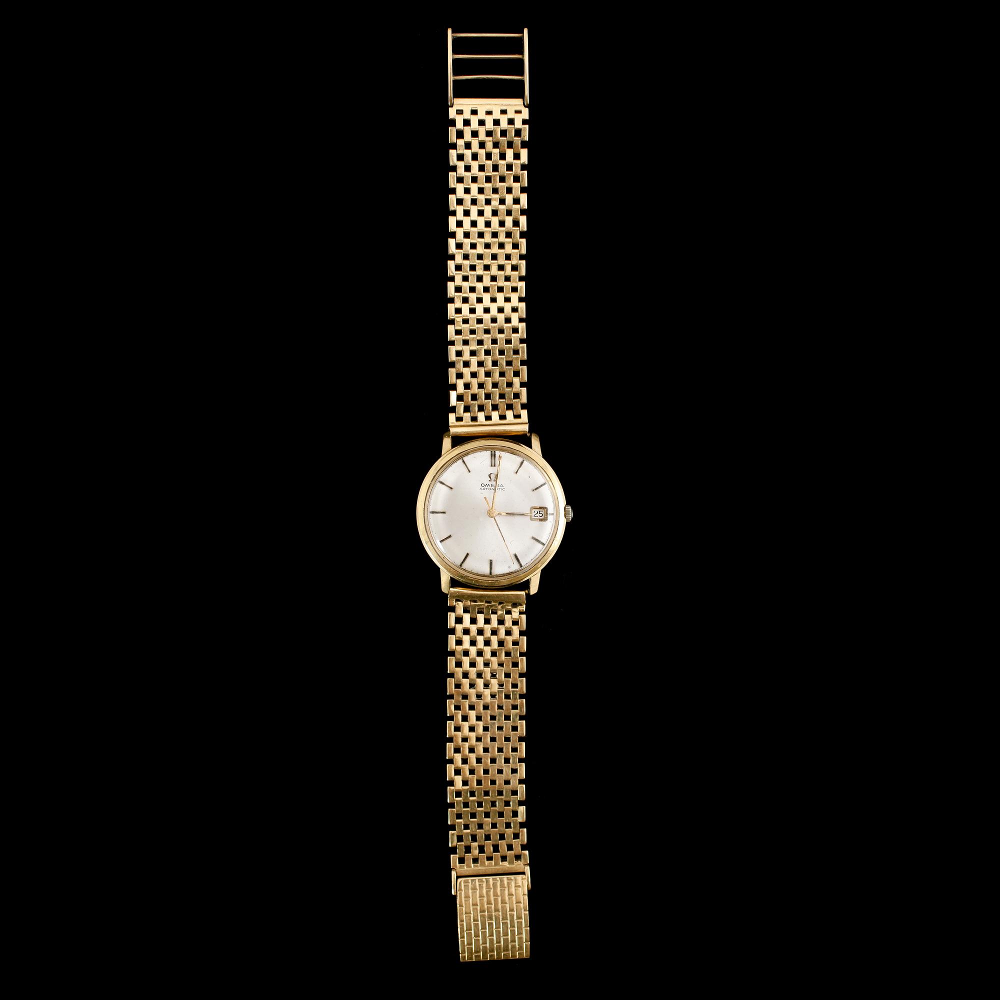 ARMBANDSUR, 18 k guld, Omega Automatic. Total vikt 66 g.