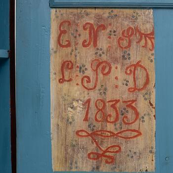 A painted cabinet, 18th/19th Century.
