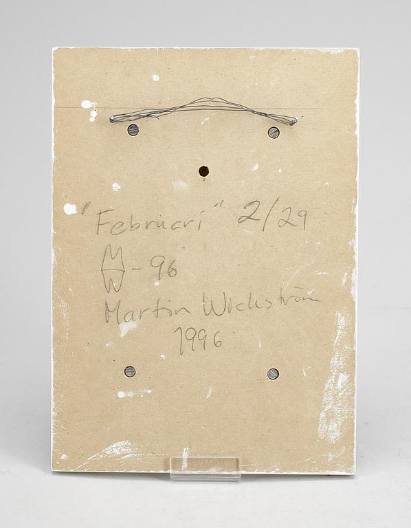 MARTIN WICKSTRÖM, olja på trä, sign o dat 2/29-96 a tergo.