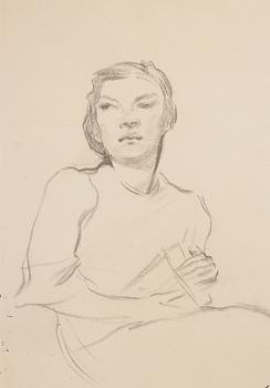 Lotte Laserstein, Model seated.