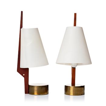 Hans Bergström, a pair of table lamps, model "751", ateljé Lyktan, Sweden 1940-50s.