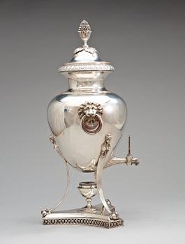 A Swedish 18th century silver tea-urn, Pehr Zethelius, Stockholm 1798.