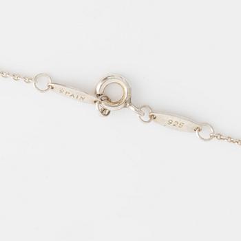 Tiffany & Co, Elsa Peretti, collier "Diamonds by the Yard" silver med briljantslipad diamant.