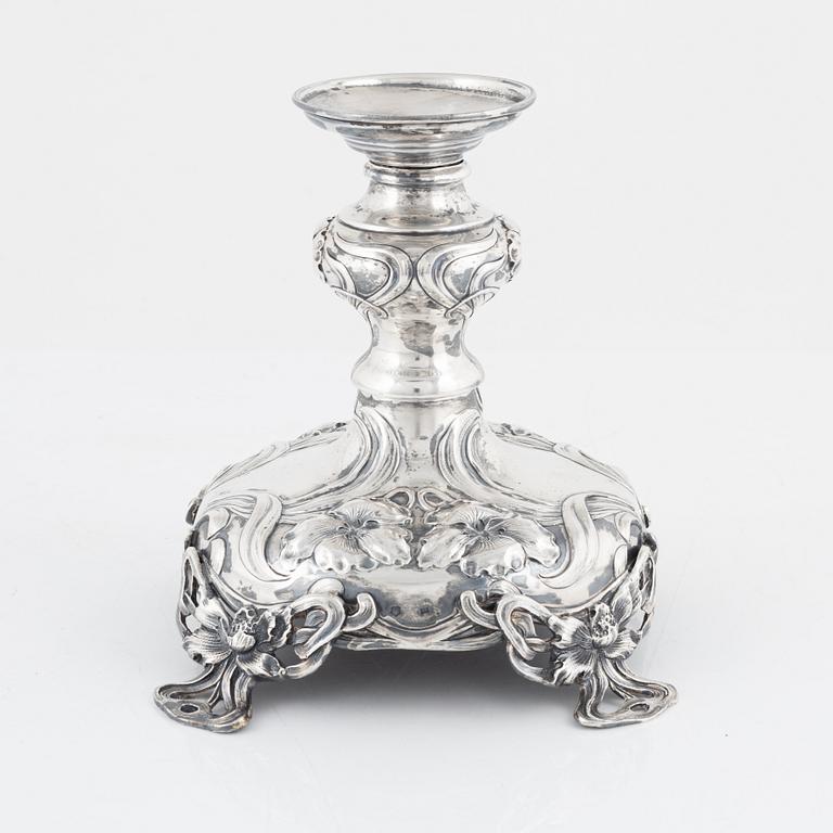 An Austro-Hungarian Art Nouveau Silver Candlestick, Vienna circa 1900.