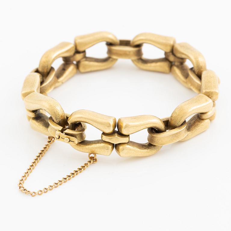 Armband 18K guld, satinerat.