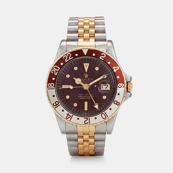 963. ROLEX, Oyster Perpetual, GMT-Master, Chronometer, s.c. "Nipple dial", wristwatch, 39 mm,