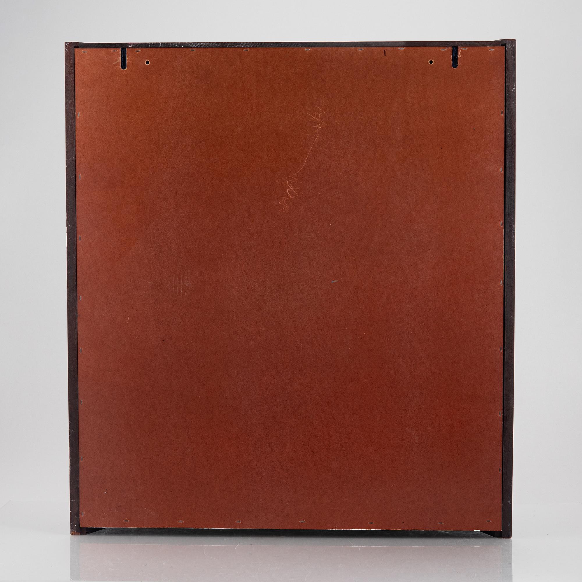 A display cabinet with a 47-piece glass service, "Koskull" from Kosta, Sweden.