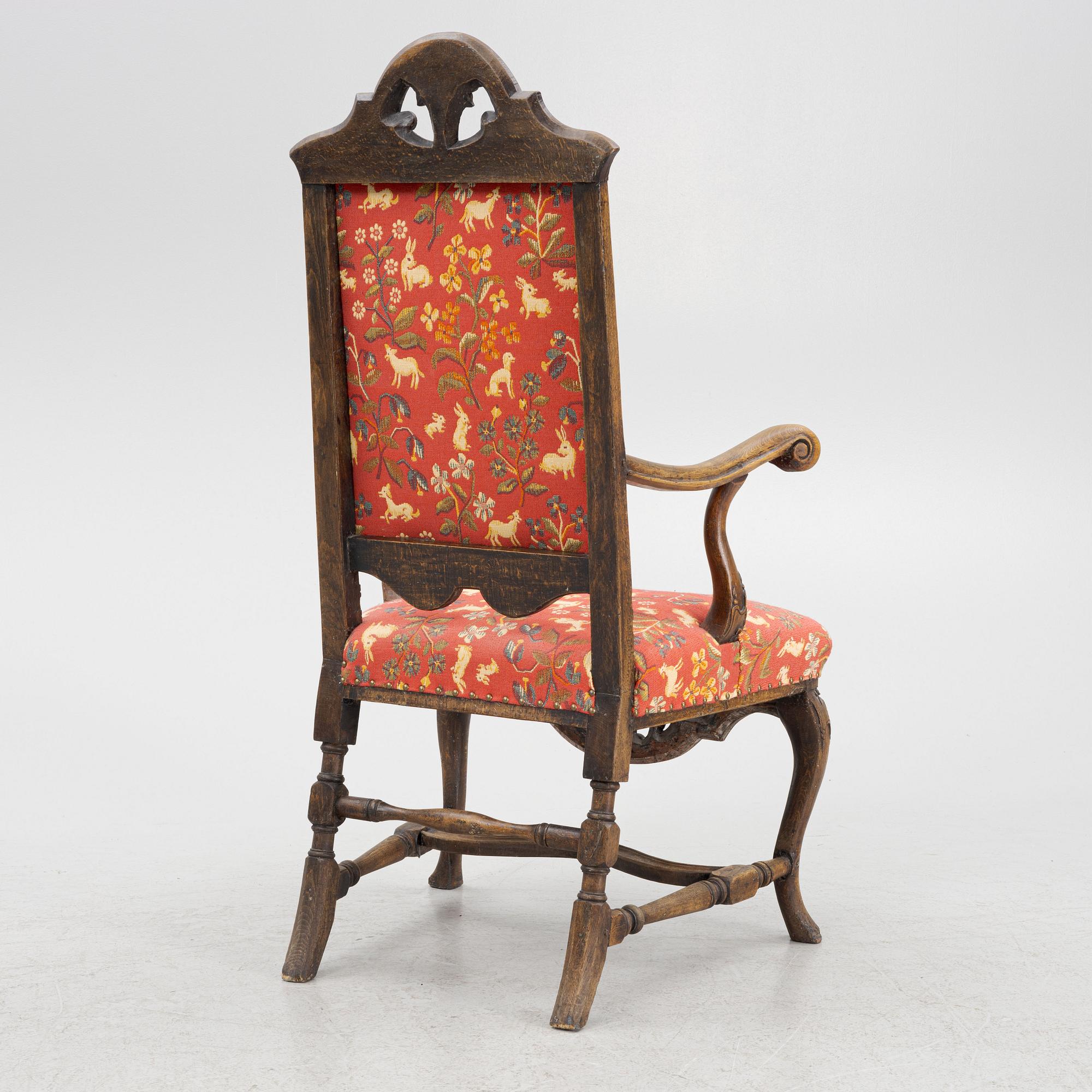 Karmstol, barock, nordeuropa, omkring år 1700.