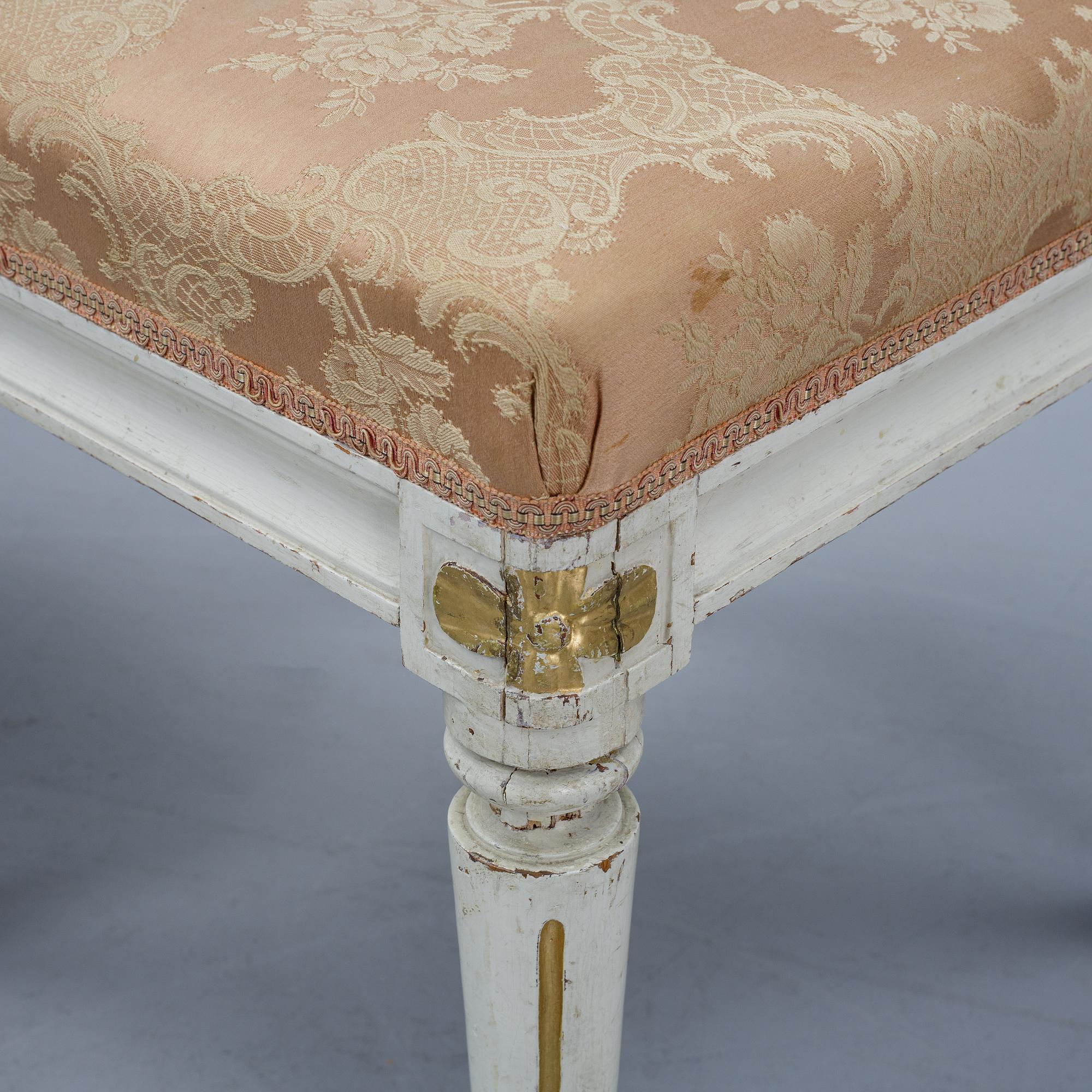 Taburetter, ett par, gustaviansk stil, 1800-talets slut.
