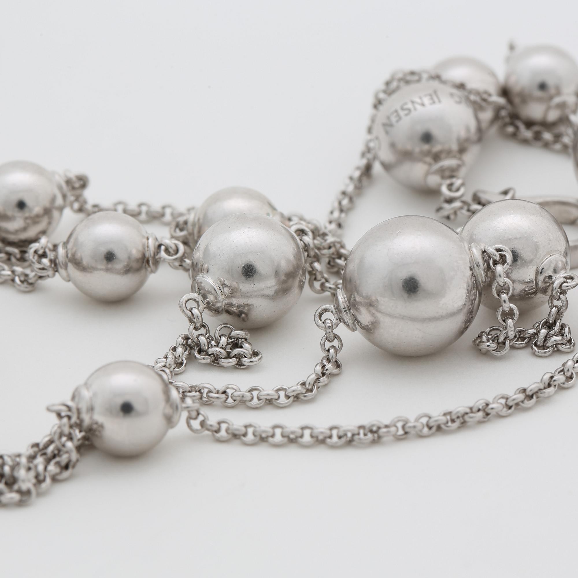 GEORG JENSEN, "Sphere", necklace sterling silver.