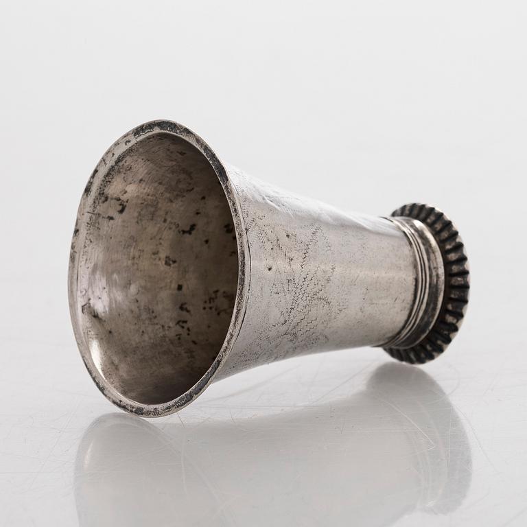 Johan Björklund, bägare, silver, Nykarleby, Finland 1806.