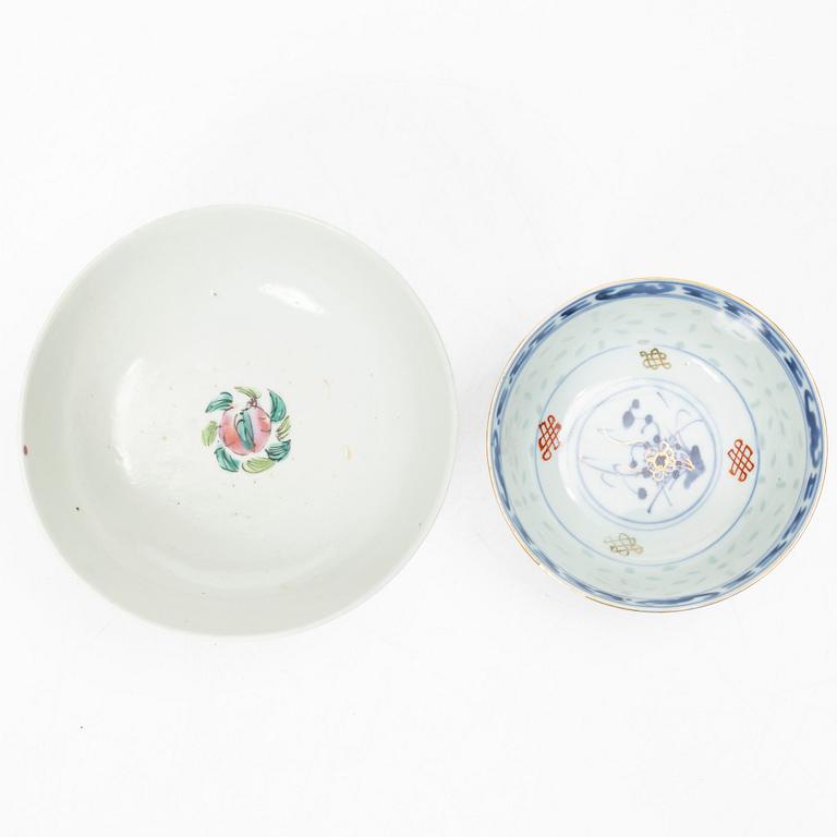 Parti, porslin, nio delar. Kina, 1900-tal.