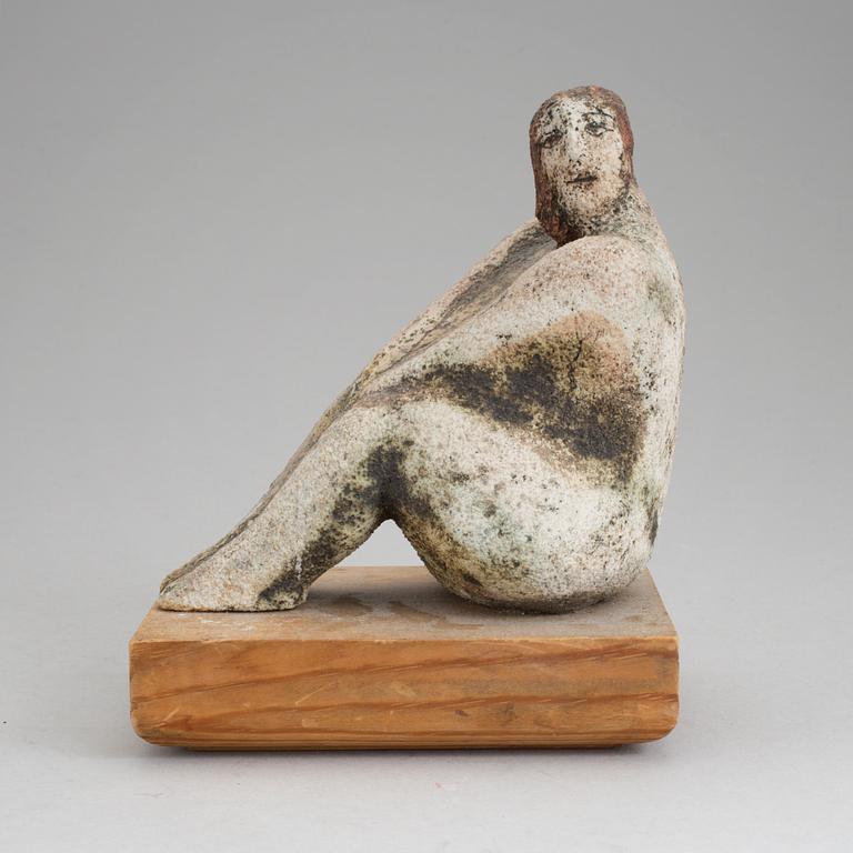 A stoneware sculpture designed by Lisa Larson for Gustavsberg, dated -95.