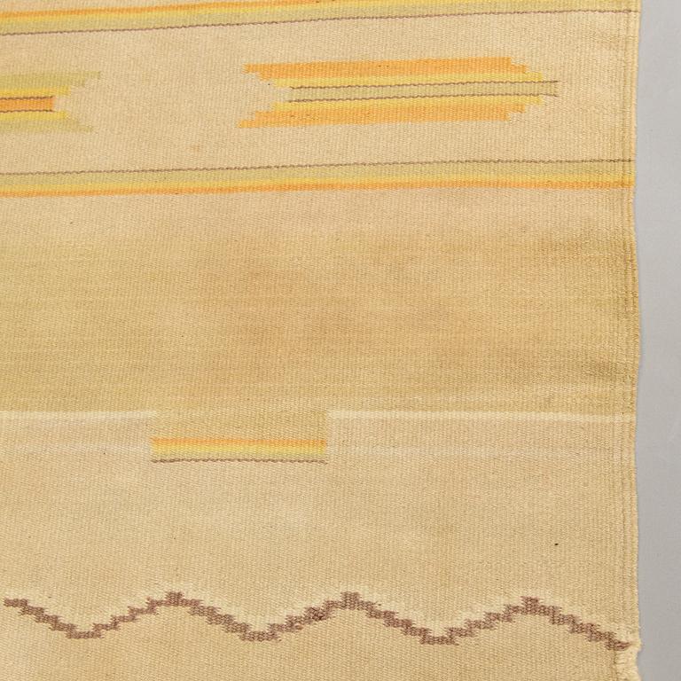 A 1930s Finnish flat weave carpet. Circa 225x155 cm.