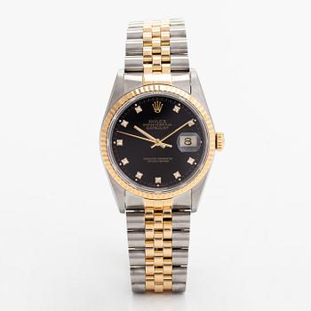 Rolex, Oyster Perpetual, Datejust, rannekello, 36 mm.