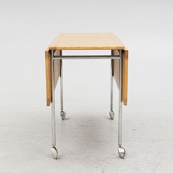 Bruno Mathsson, drop-leaf table / rolling table, "Berit", Mathsson International, Värnamo, 1965.