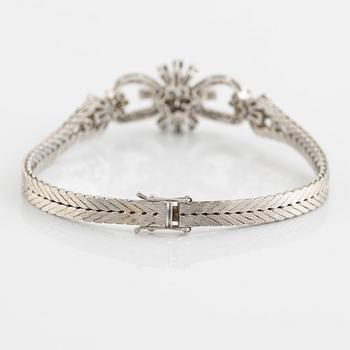 White gold and diamond bracelet.