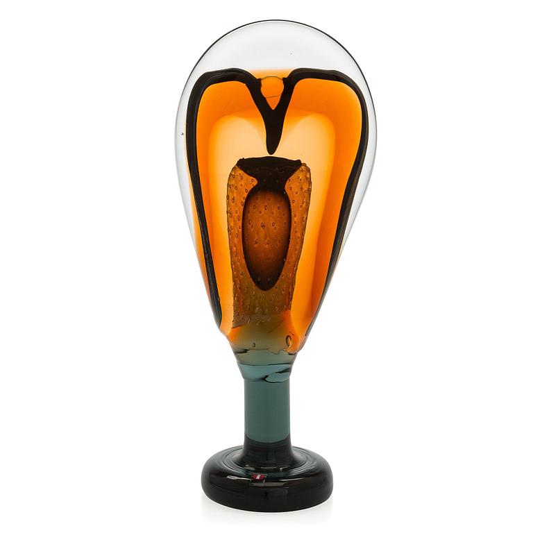 Oiva Toikka, skulptur, "Lollipop", signerad Oiva Toikka, Nuutajärvi 2008 10/100.