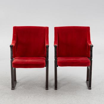 Carl Malmsten, armchairs, a pair, "Konsert", Nordiska Kompaniet's workshops, Nyköping, circa 1926.