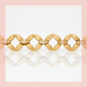 COLLIER, Chiampesan, Gioielli, Italien, 18k guld med briljantslipade diamanter tot ca 0,10ct. Vikt ca46g.