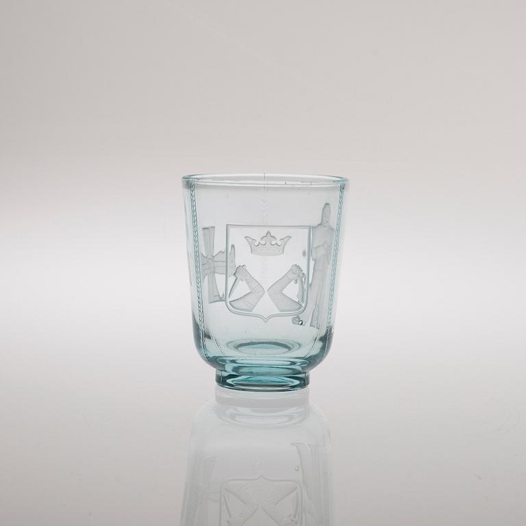 VAS, glas, "Karelska vasen", Riihimäen Lasi, 1940-tal.