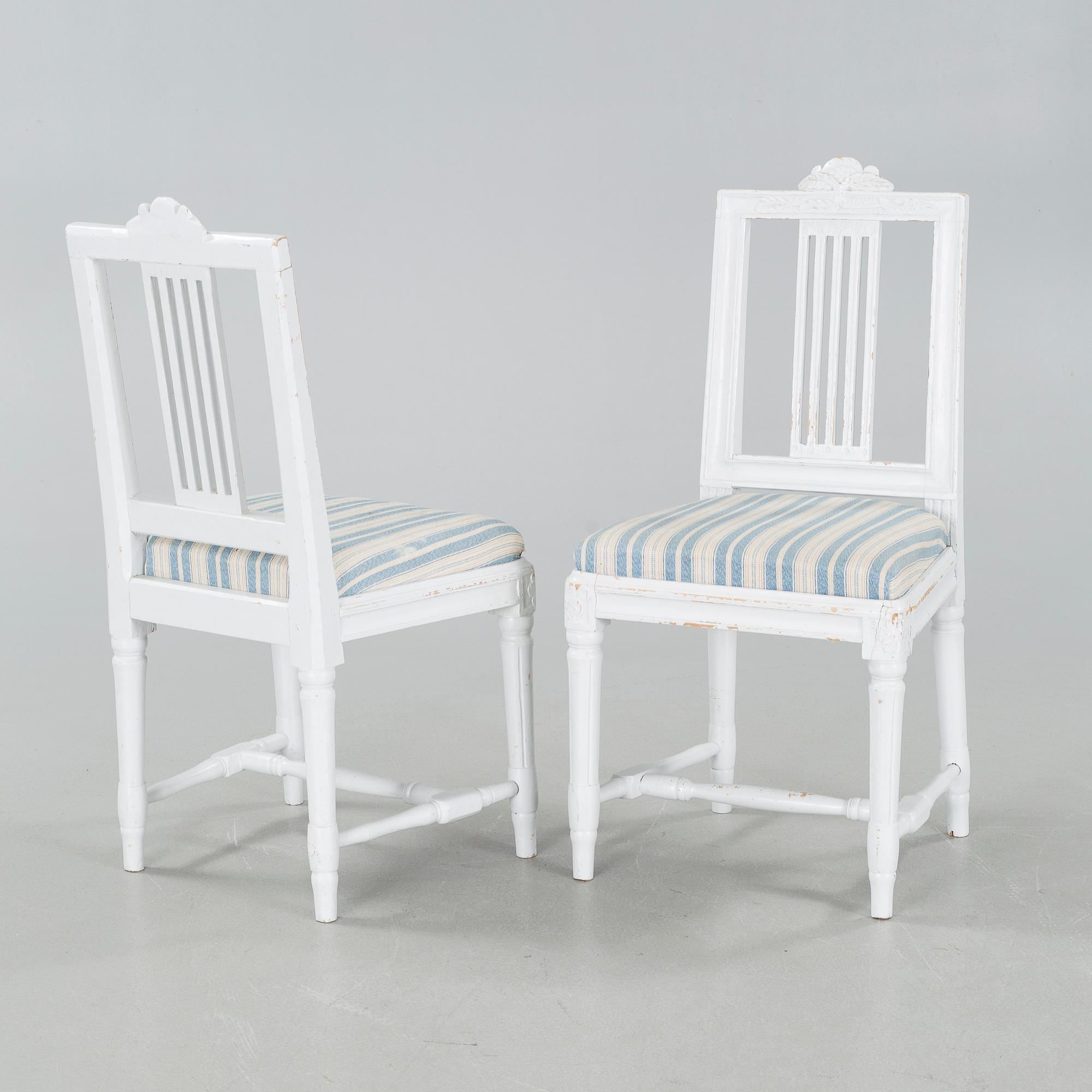 STOLAR, 5 st, sengustaviansk stil, 1800-tal.