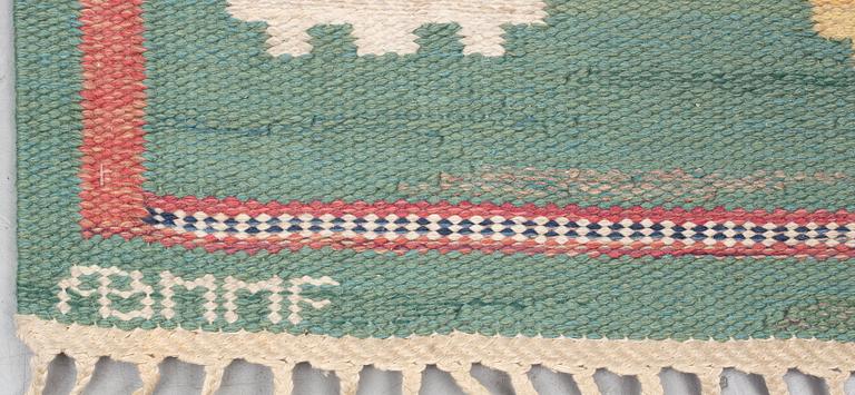 Märta Måås-Fjetterström, a runner, "Grön äng", flat weave, ca 284,5 x 94,5 cm, signed AB MMF.