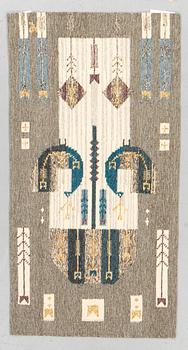 Éva Németh, väggtextil, slätväv, signerad NÉ, ca 139 x 73 cm.