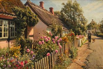 659. Peder Mork Mönsted, Gardens in bloom, Ålsgårde.